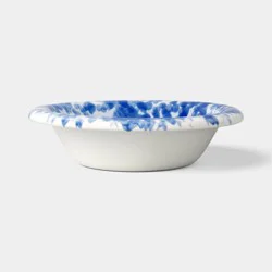 245ml Stoneware Round Rim Snack Bowl Blue Splatter - Room Essentials™
