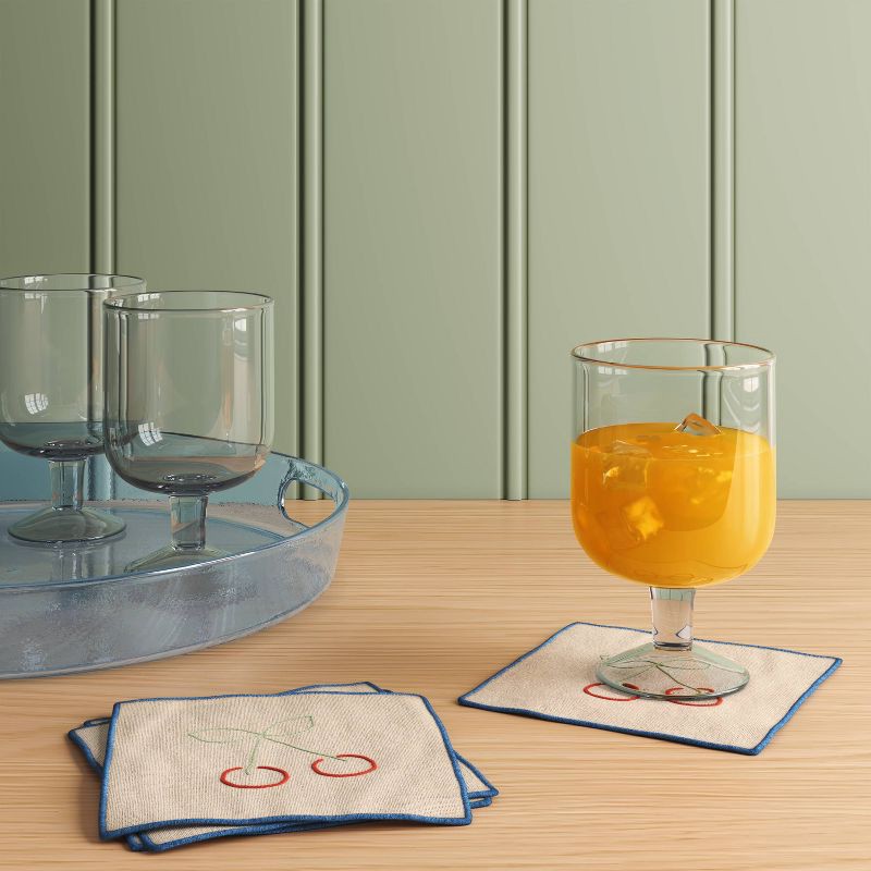 slide 2 of 3, 4pk Fruit Embroidered Cocktail Napkins - Room Essentials™, 4 ct
