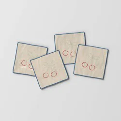 4pk Fruit Embroidered Cocktail Napkins - Room Essentials™