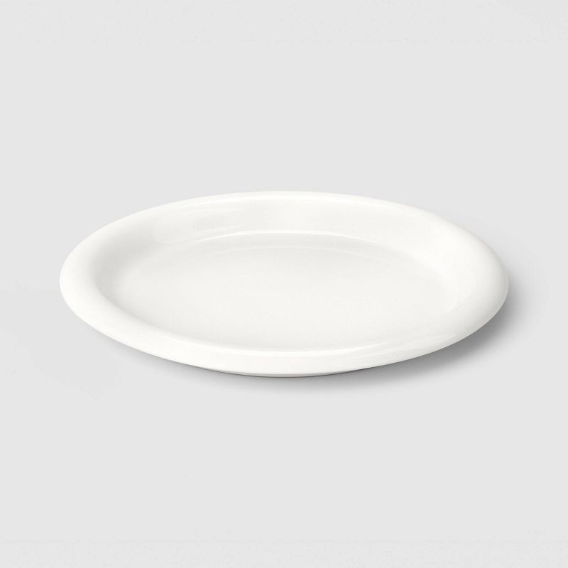 slide 3 of 3, 8.5" Stoneware Round Rim Salad Plate Cream - Room Essentials™, 1 ct