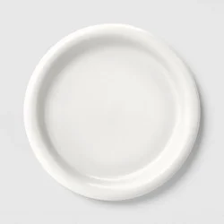 8.5" Stoneware Round Rim Salad Plate Cream - Room Essentials™