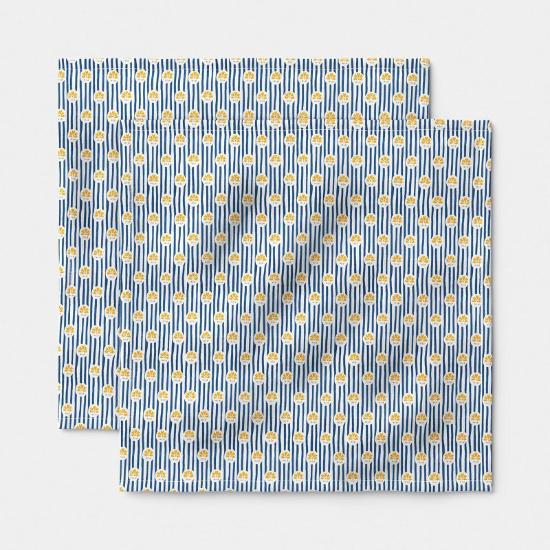 slide 3 of 4, 2pk Cotton Floral Dinner Napkins - Room Essentials™, 2 ct