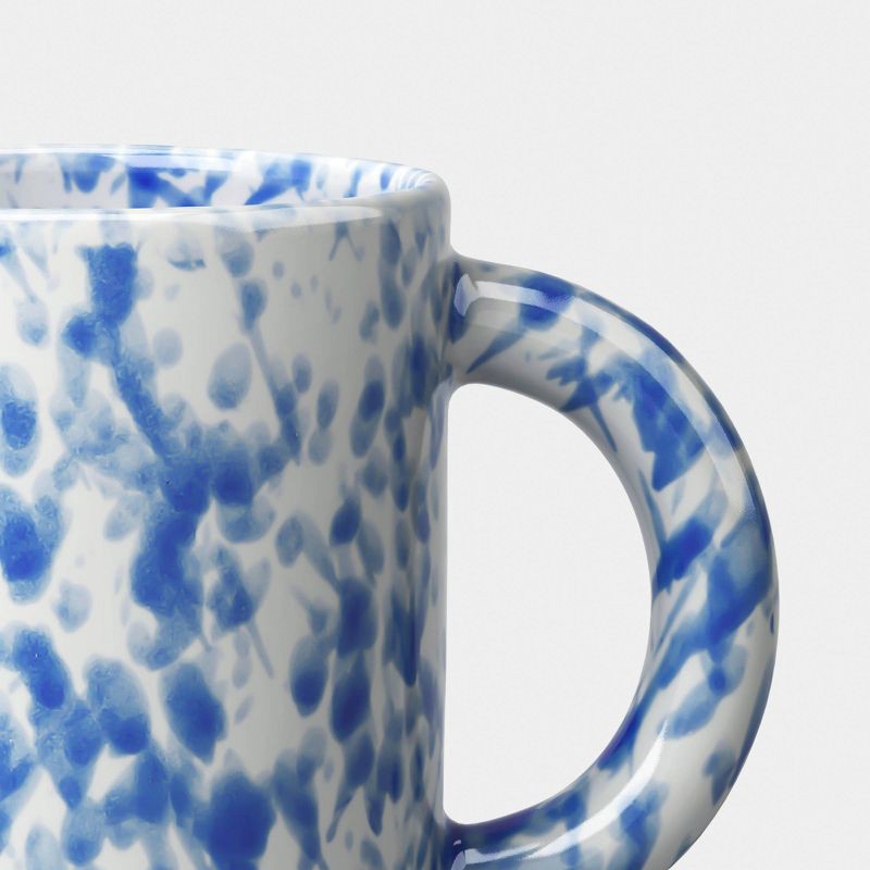slide 3 of 3, 15.2oz Stoneware Mug Blue Splatter - Room Essentials™, 15.2 oz