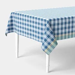 104"x60" Checked Tablecloth Blue - Room Essentials™