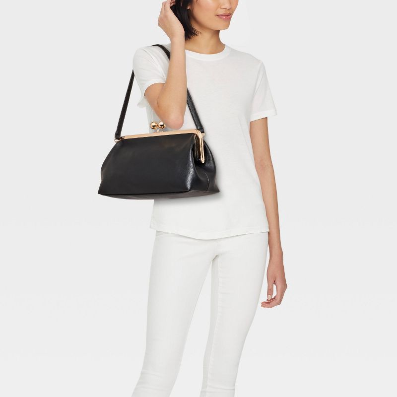 slide 2 of 6, Kiss Lock Clutch Bag - A New Day™ Black, 1 ct