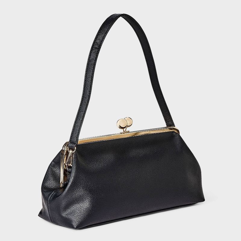 slide 3 of 6, Kiss Lock Clutch Bag - A New Day™ Black, 1 ct