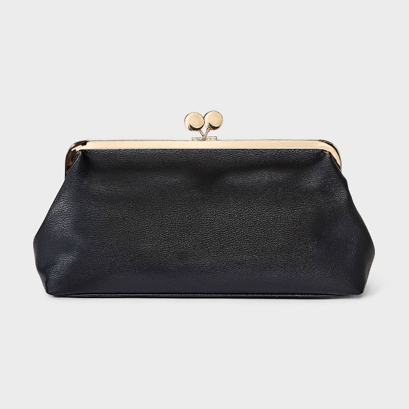slide 6 of 6, Kiss Lock Clutch Bag - A New Day™ Black, 1 ct