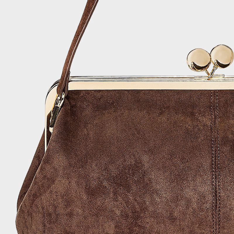 slide 5 of 6, Kiss Lock Clutch Bag - A New Day™ Brown, 1 ct