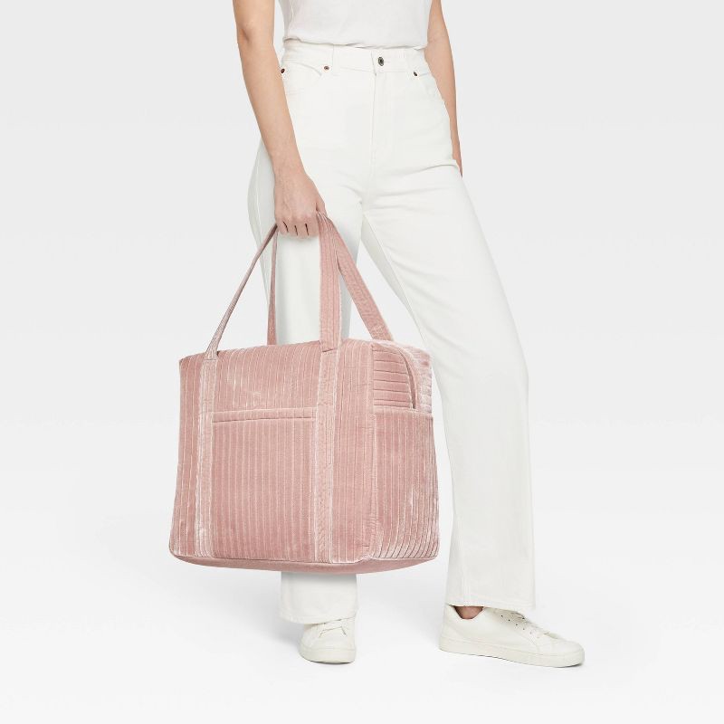 slide 2 of 7, Velvet Weekender Duffel Bag - Universal Thread™ Pink, 1 ct