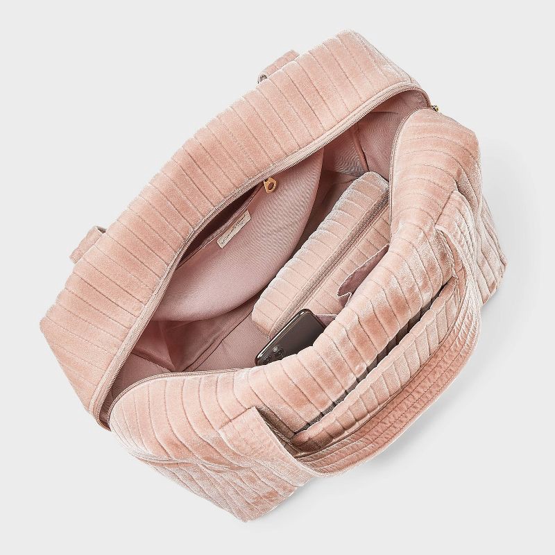 slide 4 of 7, Velvet Weekender Duffel Bag - Universal Thread™ Pink, 1 ct