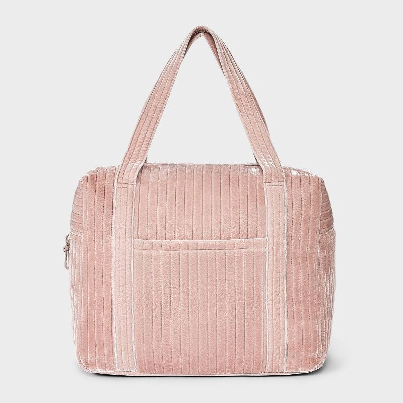 slide 1 of 7, Velvet Weekender Duffel Bag - Universal Thread™ Pink, 1 ct
