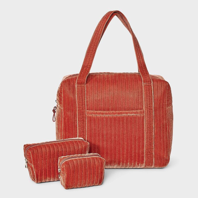 slide 6 of 6, Cosmetic Pouch 2pc Set - Universal Thread™ Orange, 2 ct