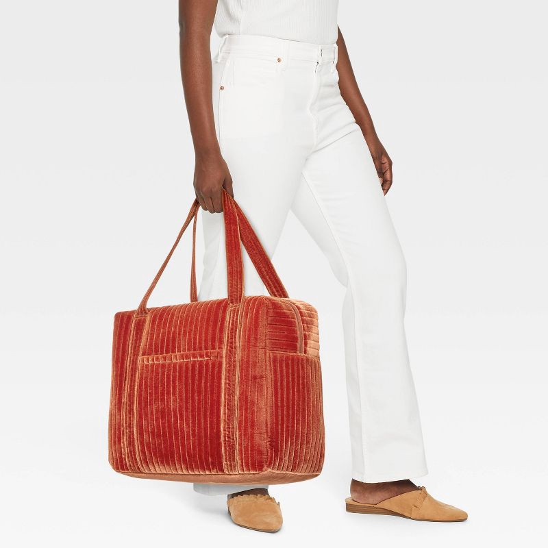 slide 2 of 7, Velvet Weekender Duffel Bag - Universal Thread™ Orange, 1 ct
