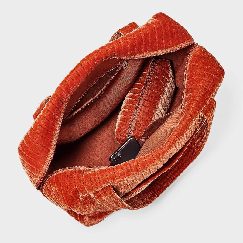 slide 4 of 7, Velvet Weekender Duffel Bag - Universal Thread™ Orange, 1 ct
