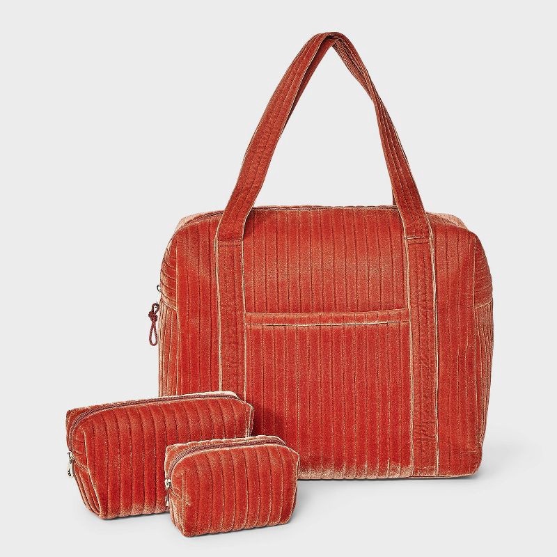 slide 7 of 7, Velvet Weekender Duffel Bag - Universal Thread™ Orange, 1 ct