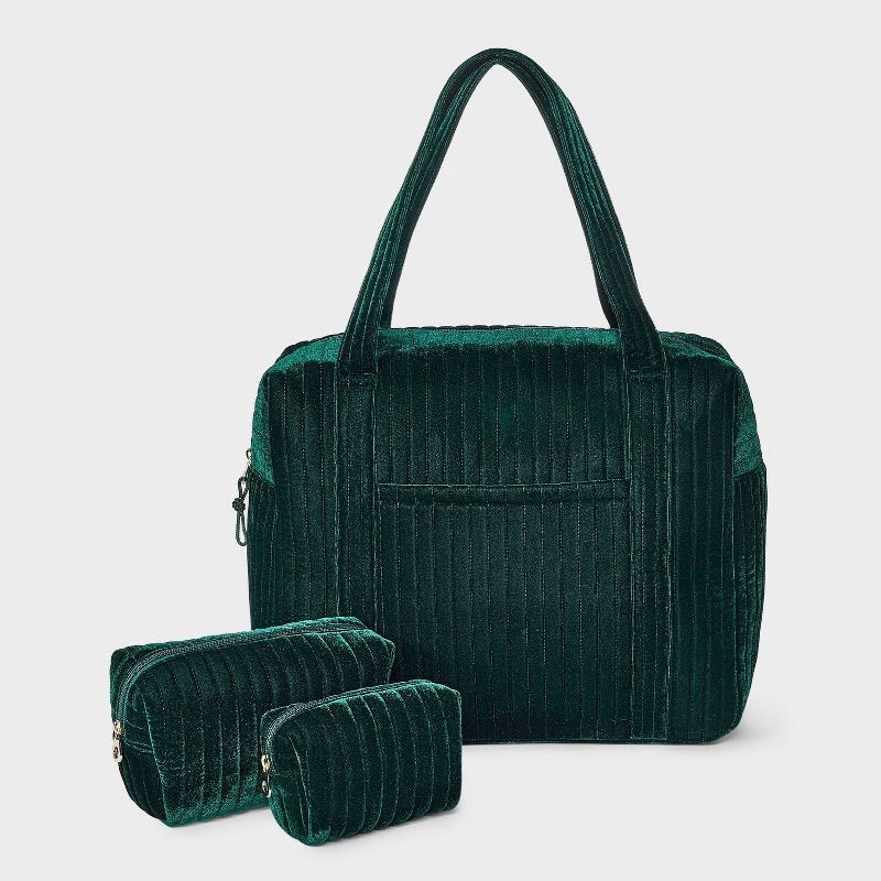 slide 6 of 6, Cosmetic Pouch 2pc Set - Universal Thread™ Green, 2 ct