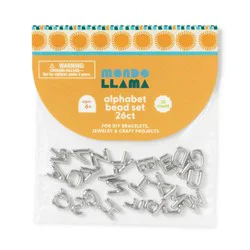 26ct Silver Fashion Letter Beads Set - Mondo Llama™