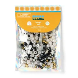 300+ Black and White Confetti Bead Pack - Mondo Llama™