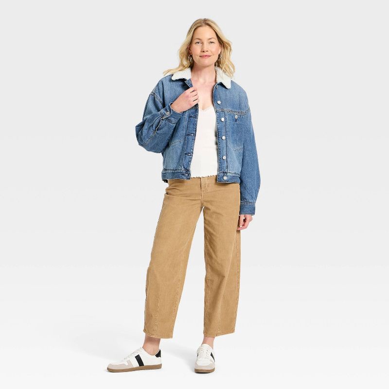 slide 3 of 3, Women's Bubble Denim Jacket - Universal Thread™ Light Wash XS, 1 ct