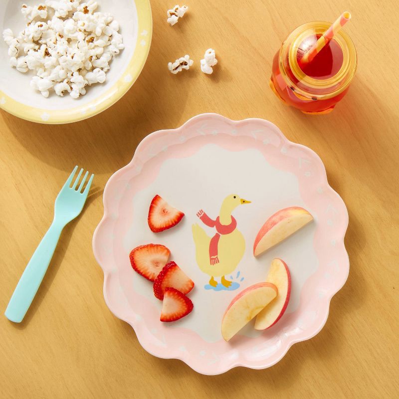 slide 2 of 3, 10" Novelty Duck Dinner Plate Pink - Pillowfort™, 1 ct