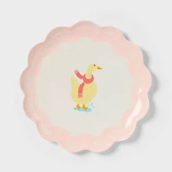 10" Novelty Duck Dinner Plate Pink - Pillowfort™