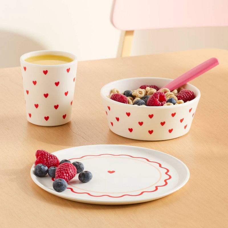 slide 2 of 5, 3pc Heart Dinnerware Set - Pillowfort™, 3 ct
