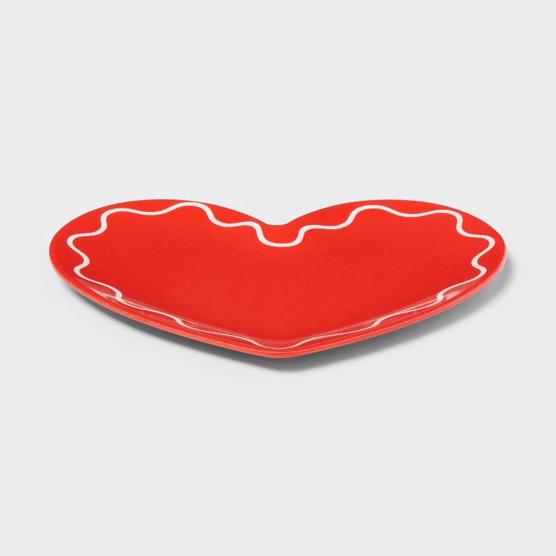 slide 3 of 3, 8" Bamboo Composite Dinner Plate Red - Pillowfort™, 1 ct