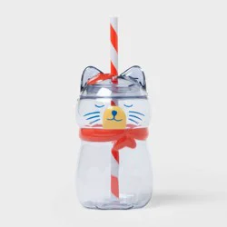 12 fl oz Figural Cat shape with Bow Tumbler - Pillowfort™