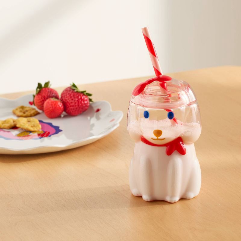 slide 2 of 3, 10 fl oz Figural Dog shape with Bow Tumbler - Pillowfort™, 10 fl oz