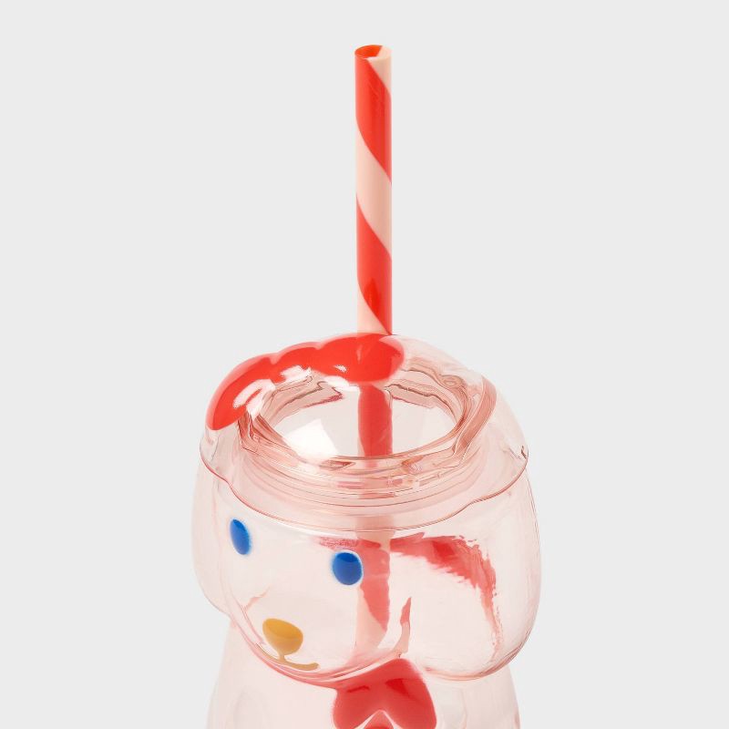 slide 3 of 3, 10 fl oz Figural Dog shape with Bow Tumbler - Pillowfort™, 10 fl oz