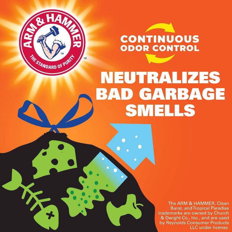 slide 5 of 9, Hefty Multi Purpose Drawstring Fabuloso Trash Bags - Watermelon - 30 Gallon - 34ct, 30 gal, 34 ct