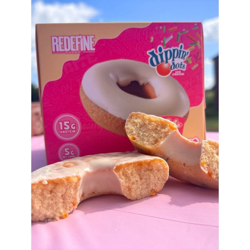 slide 7 of 7, Redefine Foods Dippin Dots Birthday Cake Flavored Protein Donut - 8.5oz/4ct, 4 ct; 8.5 oz
