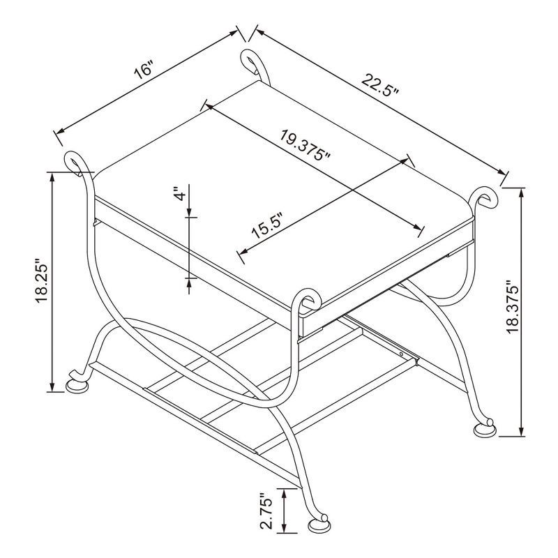 slide 6 of 6, Threshold designed w/Studio McGee Metal Ottoman Performance Stripe Fabric - Threshold™ designed with Studio McGee; Fully Assembled, 1 ct