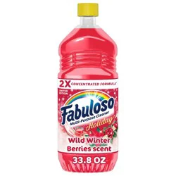 Fabuloso Limited Edition Winter Berry Multi-Purpose Cleaner, 2X Concentrated Formula, Floor Cleaner - 33.8 fl oz Bottle