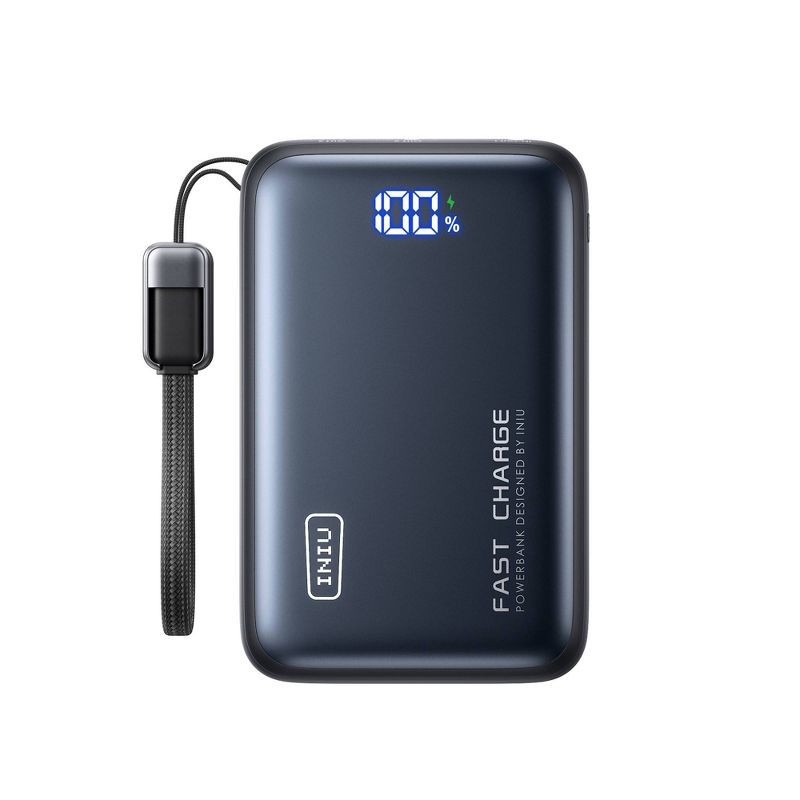 slide 1 of 9, INIU Leopard Power 20000 mAh PD 65W Fast Charging Power Bank: Black, 3 Devices Charged, 1 ct