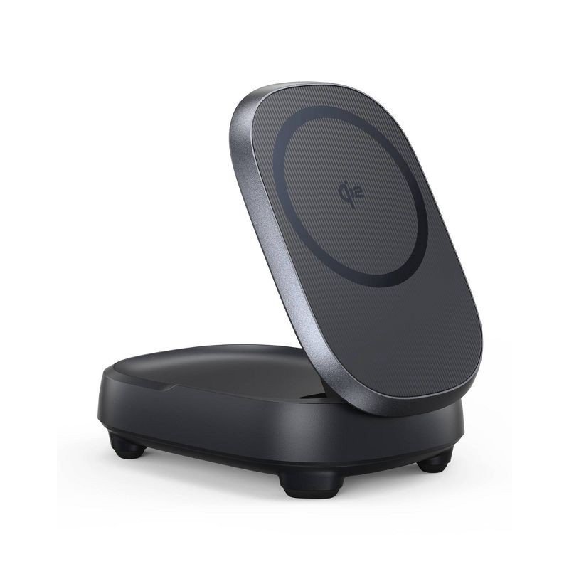 slide 1 of 6, INIU MagPro Pad & Stand Qi2 15W Magnetic Wireless Charger - Black: USB Connection, Quick Charge, 1 ct