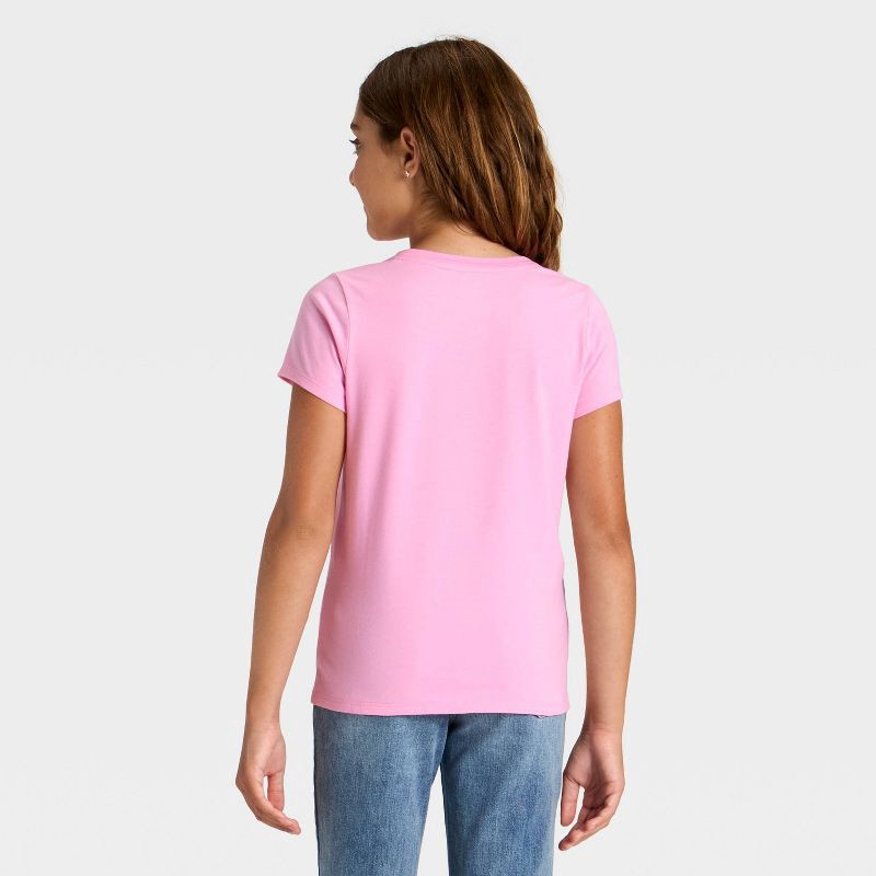 slide 3 of 4, Girls' Short Sleeve 'Paris Heart' Graphic T-Shirt - Cat & Jack™ Rose Pink XL, 1 ct