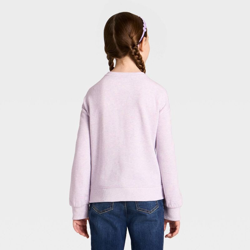 slide 2 of 3, Girls' Pullover Sweatshirt - Cat & Jack™ Light Purple XS, 1 ct