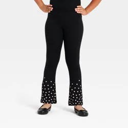 Girls' Flare Valentine's Day 'Heart' Leggings - Cat & Jack™ Black S