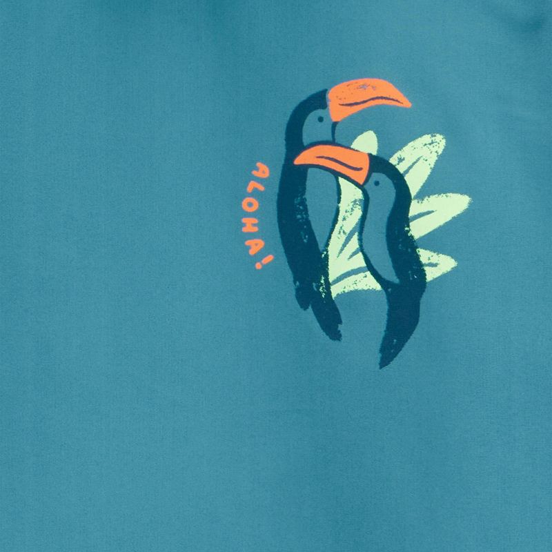slide 3 of 4, Carter's Just One You® Toddler Boys' Long Sleeve Tropical Toucan 2PC Rash Guard & Swim Trunk Set - Teal 3T, 2 ct