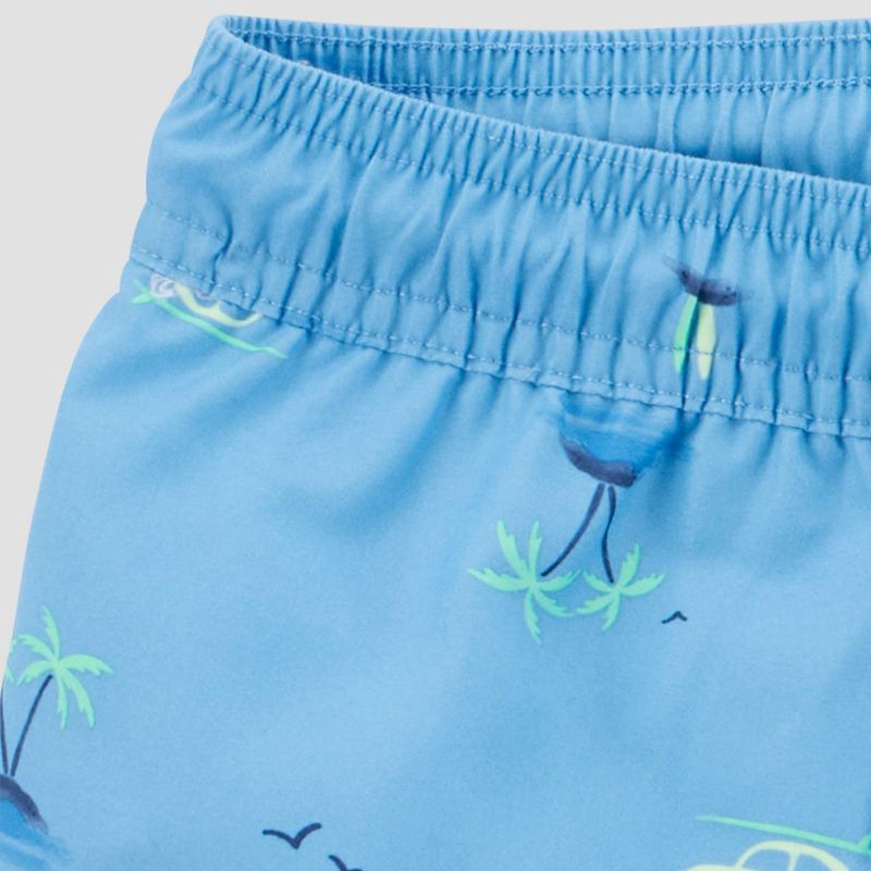 slide 4 of 4, Carter's Just One You® Toddler Boys' Long Sleeve Scenic 2PC Rash Guard & Trunk Set - Blue 12M, 2 ct