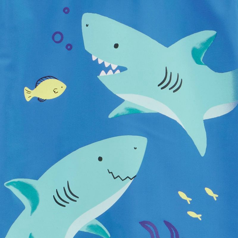 slide 2 of 4, Carter's Just One You® Toddler Boys' Long Sleeve Shark 2PC Rash Guard & Swim Trunk Set - Blue 18M, 2 ct