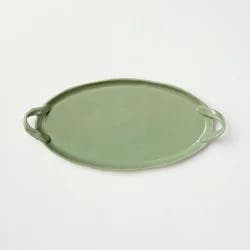 Hearth & Hand with Magnolia 16"x7.75" Ceramic Decorative Tray Green - Hearth & Hand™ with Magnolia