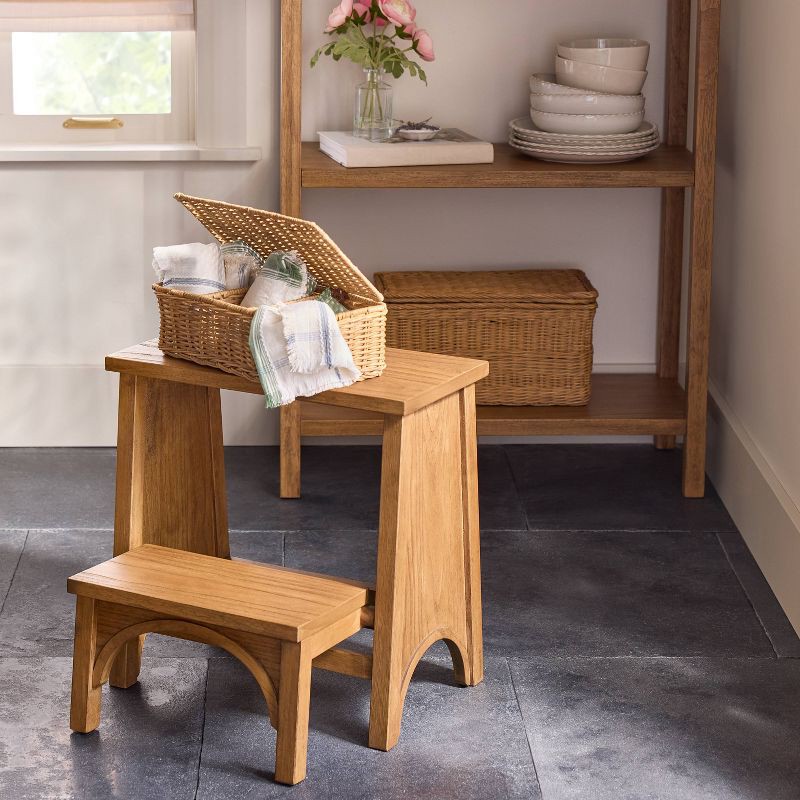 slide 2 of 6, Hearth & Hand w/Magnolia Furniture Arch Step Stool Aged Oak - Hearth & Hand™ with Magnolia, 1 ct