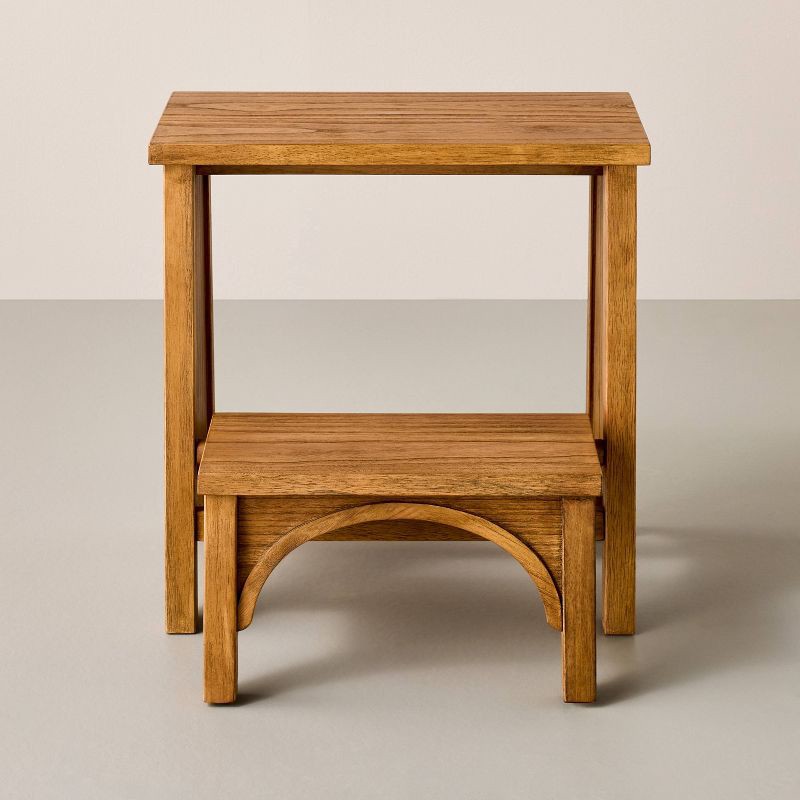 slide 3 of 6, Hearth & Hand w/Magnolia Furniture Arch Step Stool Aged Oak - Hearth & Hand™ with Magnolia, 1 ct