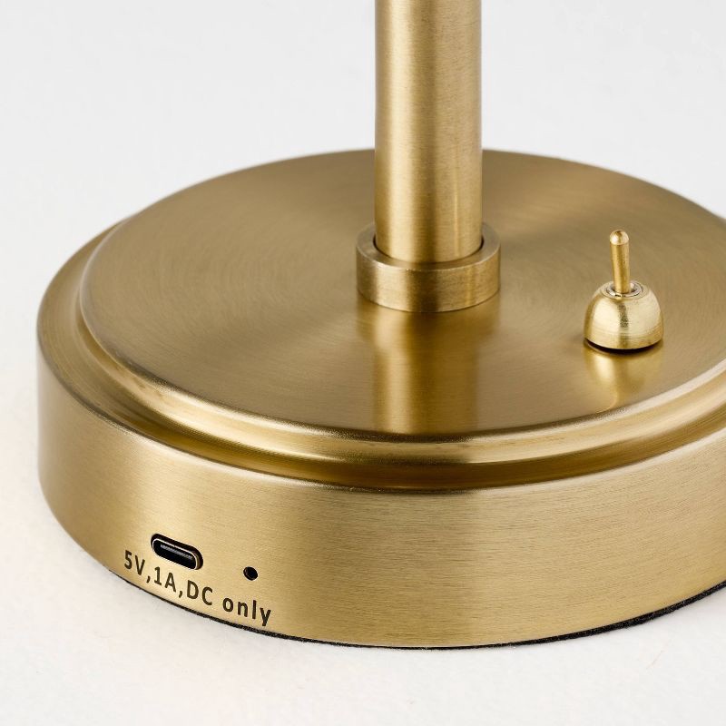 slide 5 of 6, Hearth & Hand with Magnolia Portable Table Lamp Brass (Includes LED Light Bulb) - Hearth & Hand™ with Magnolia, 1 ct