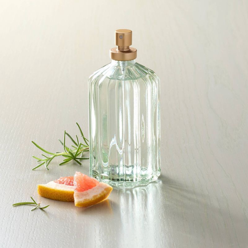 slide 2 of 4, Hearth & Hand with Magnolia Ribbed Colored Glass Pomelo Room Spray 4.05 fl oz - Hearth & Hand™ with Magnolia, 4.05 fl oz