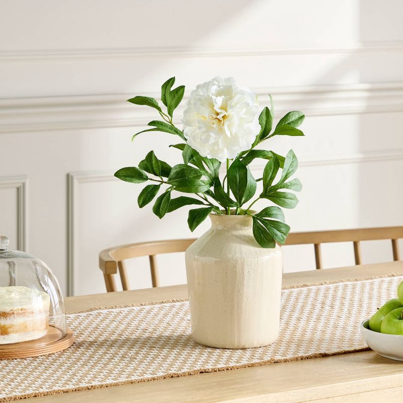 slide 2 of 3, Hearth & Hand with Magnolia White Peony Artificial Stem - Hearth & Hand™ with Magnolia, 1 ct