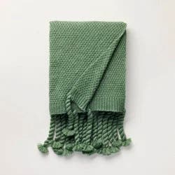 Hearth & Hand with Magnolia Knit Throw Blanket Green - Hearth & Hand™ with Magnolia