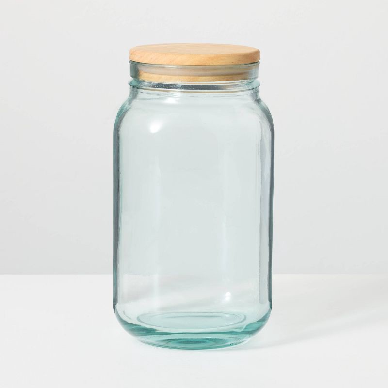 slide 1 of 4, Hearth & Hand with Magnolia 64oz Canister Recycled Glass - Hearth & Hand™ with Magnolia, 64 oz